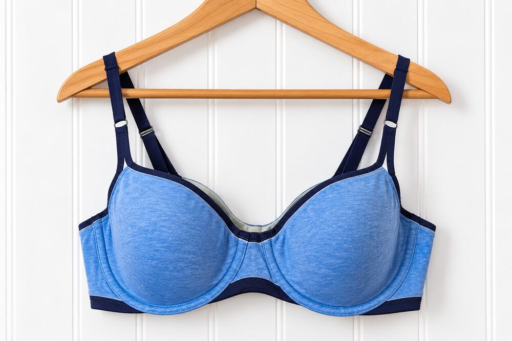 Victoria's Secret Balconette Bra 32DD Blue Navy Underwire Lightly Padded